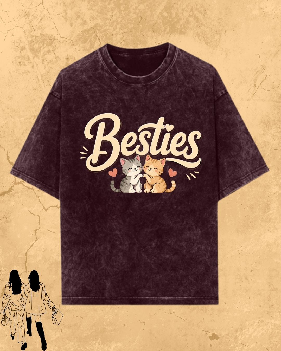 Meow Besties Cotton Tshirt