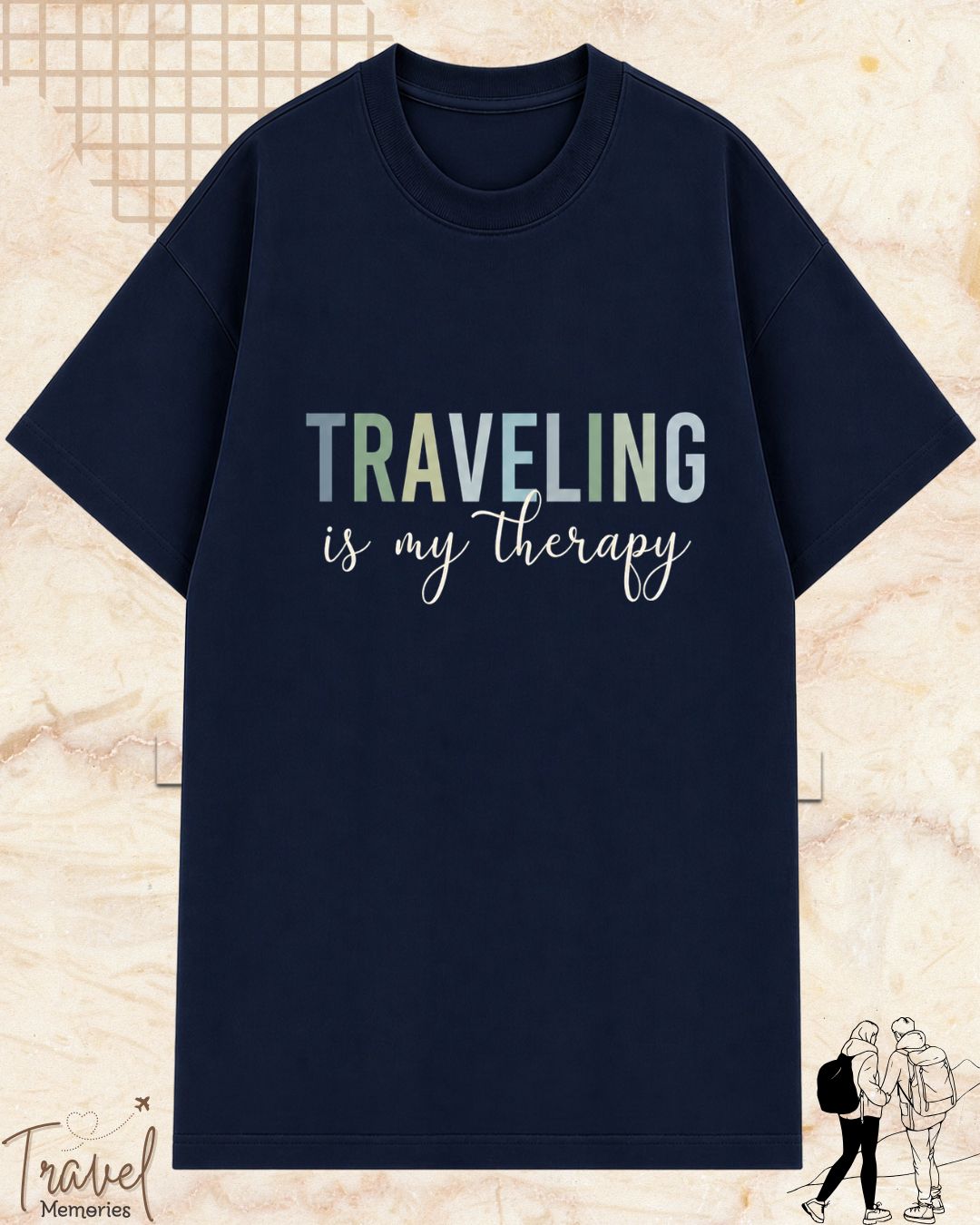 WanderScape Travel Cotton Tshirt