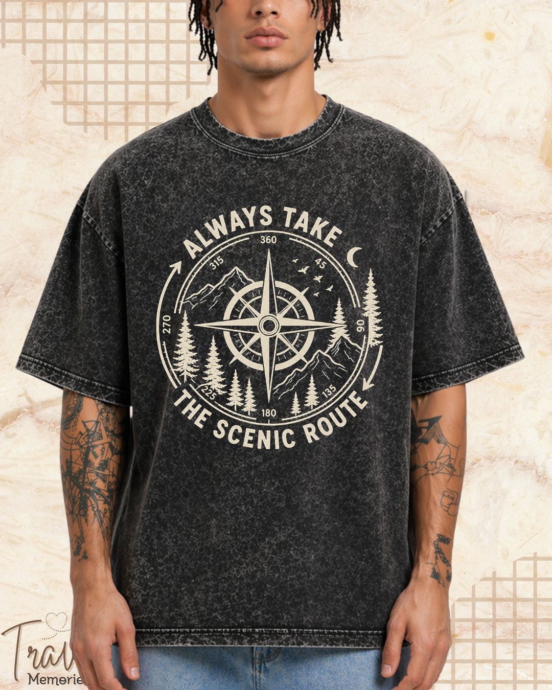 Scenic Route Vintage Adventure Cotton Tshirt