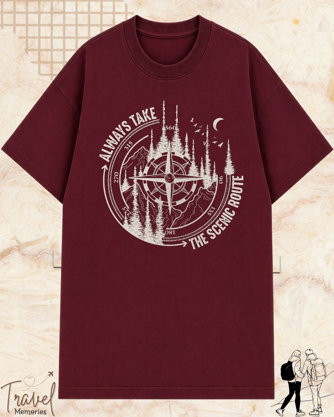 Scenic Route Vintage Adventure Cotton Tshirt