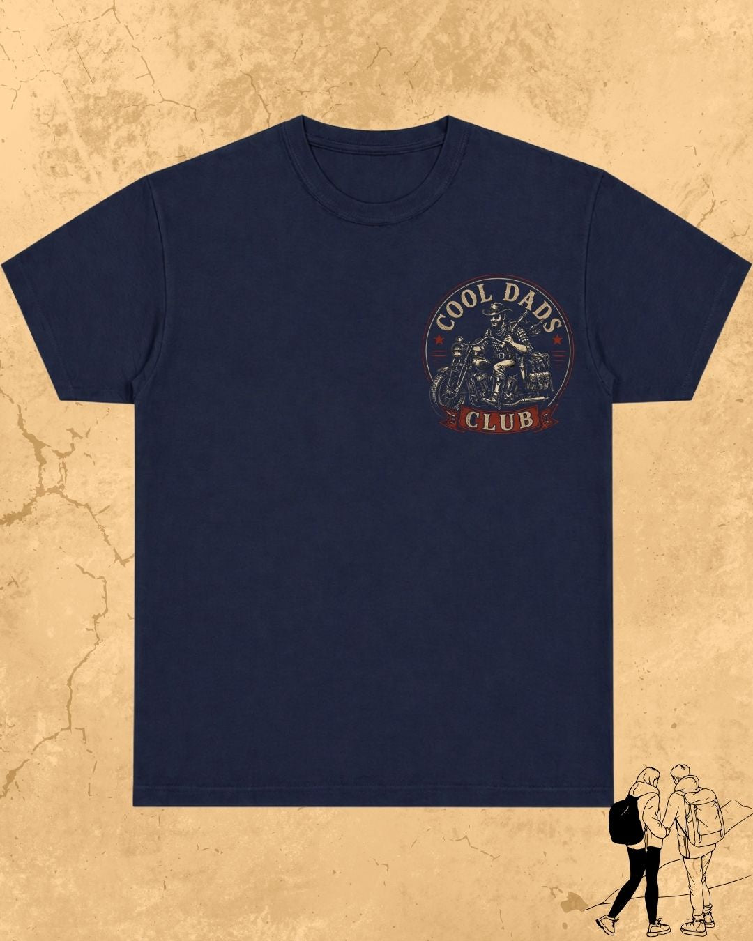Vintage Cool Dad's Motorcycle Cotton Tshirt