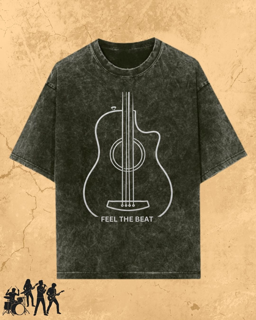 Minimal Guitar Music Cotton T-Shirt