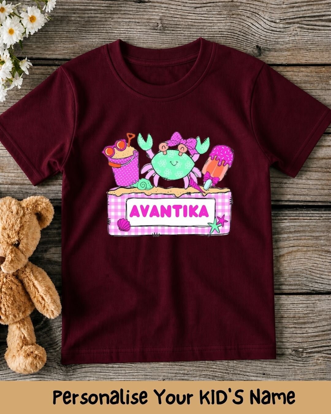 Beach Custom Kid's Cotton Tee