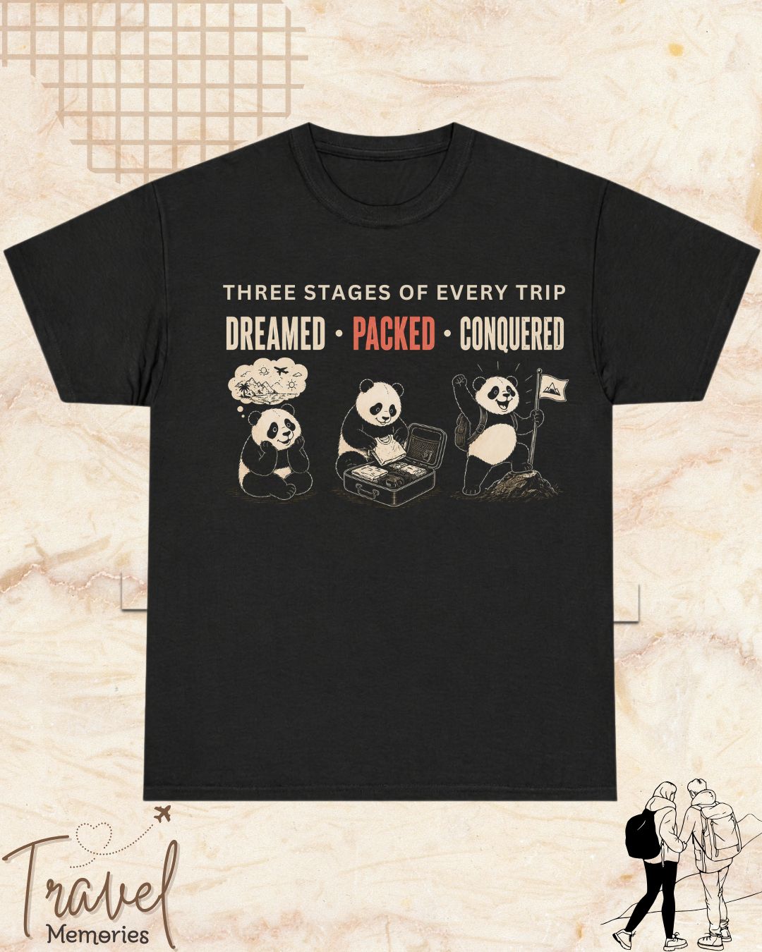 Three Stages of Every Trip Series 2 Travel Cotton Tshirt