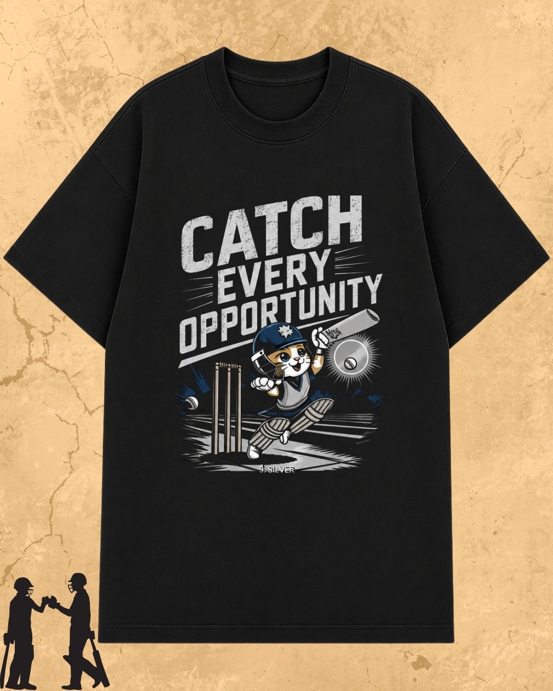 Meow Cricket Champion Cotton Tee