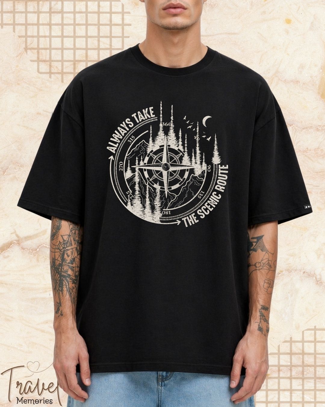 Scenic Route Vintage Adventure Cotton Tshirt
