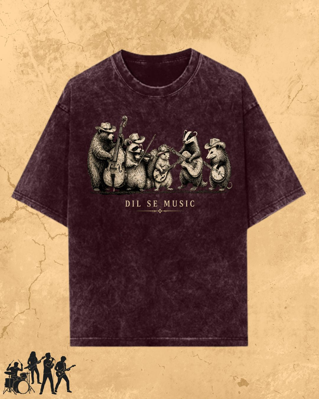 Folk Band Animals Music T-Shirt