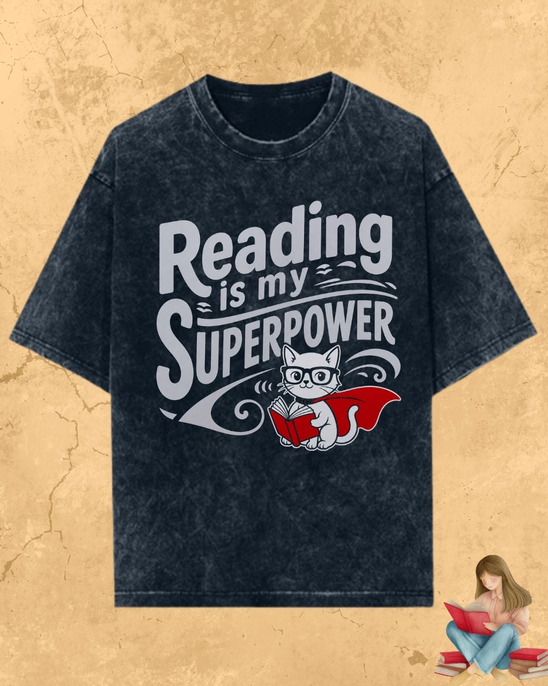 Purrfect Reader Cotton Tshirt