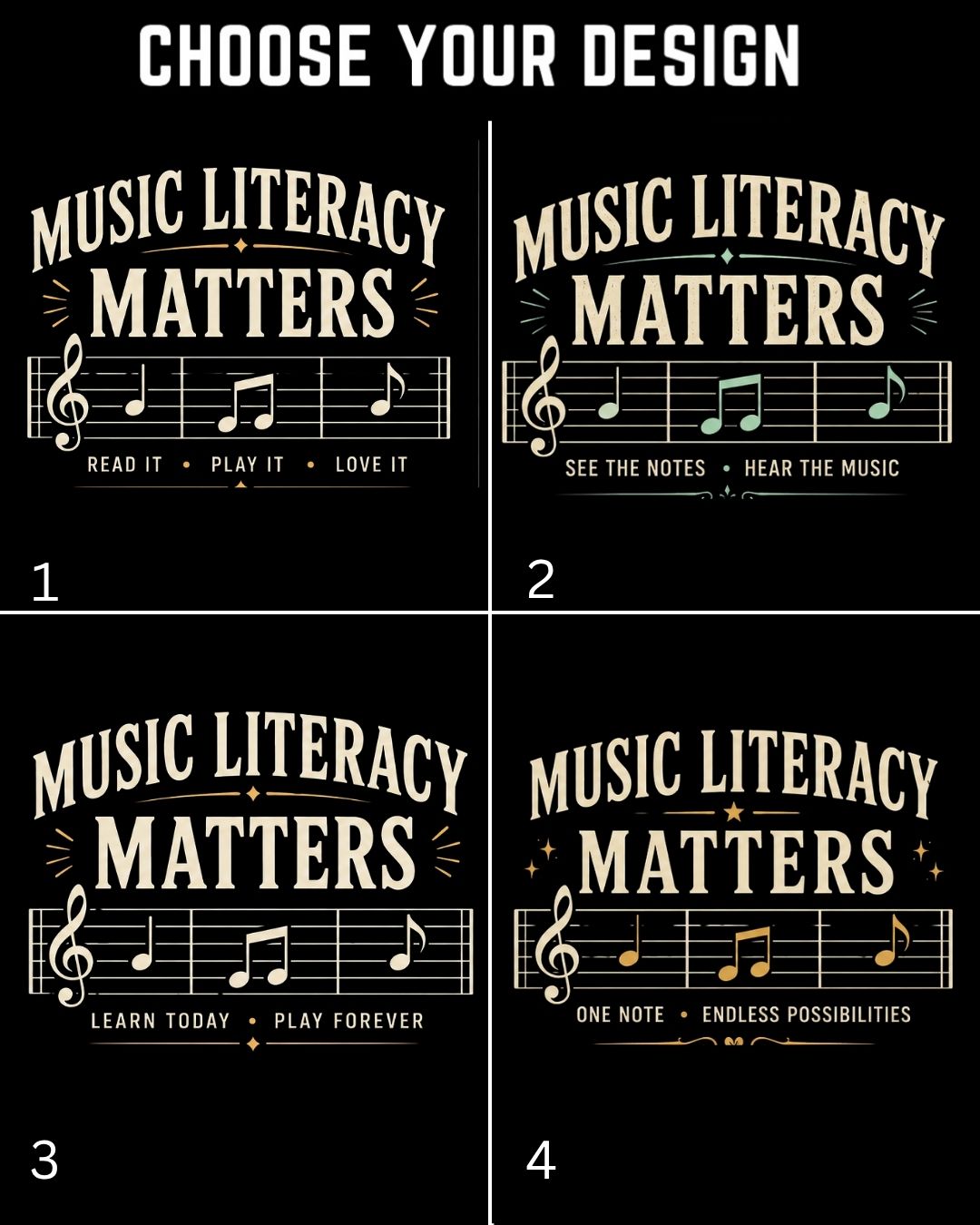 Music Literacy Matters Cotton T-Shirt