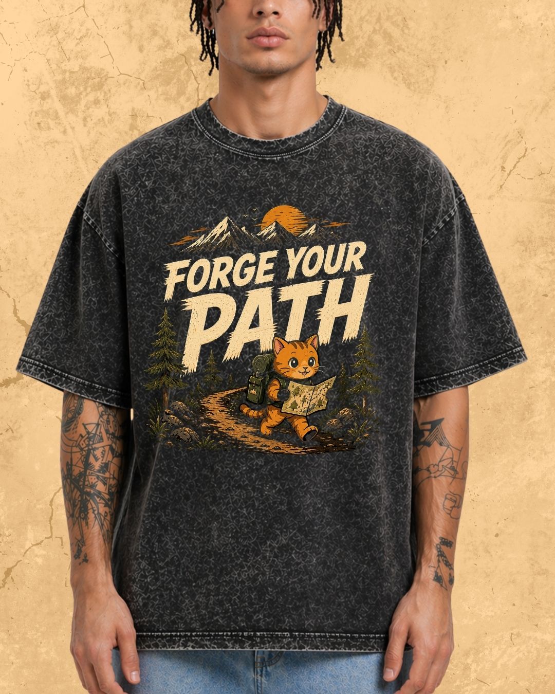 Meow Travel Mode Cotton Tshirt
