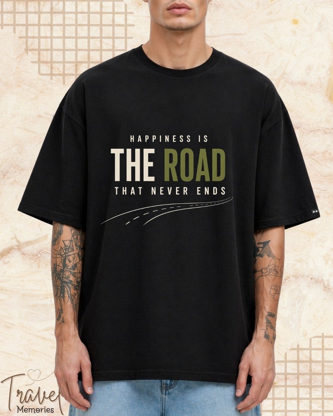Happiness Is Travel Cotton Tshirt