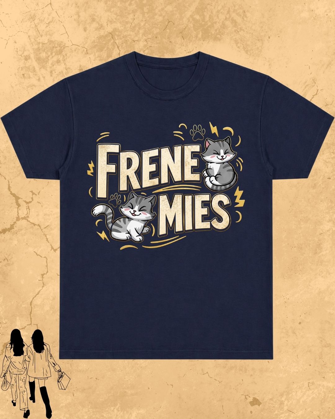 Meow Besties Cotton Tshirt