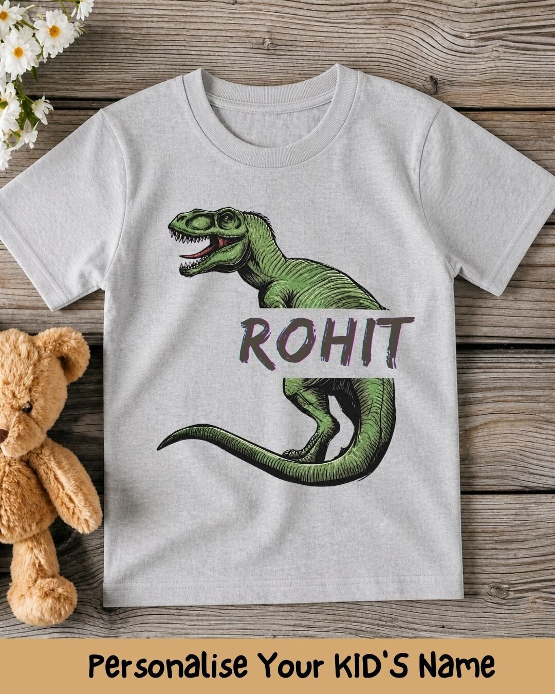 Dinosaur Custom Kid's Cotton Tee
