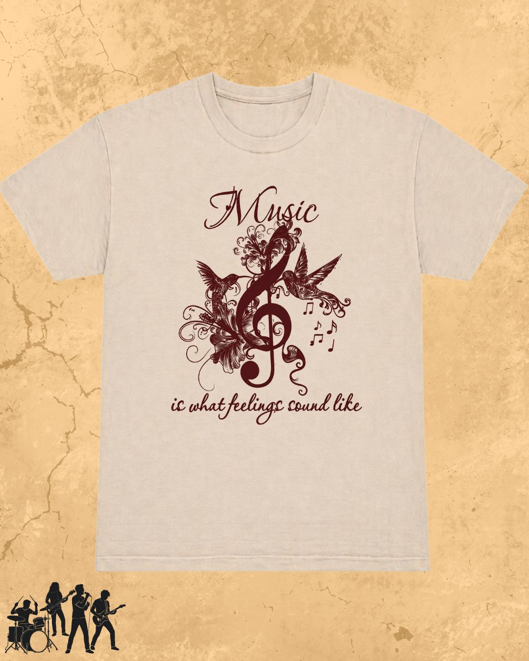 White Music Is What Feelings Sound Like Cotton Tshirt