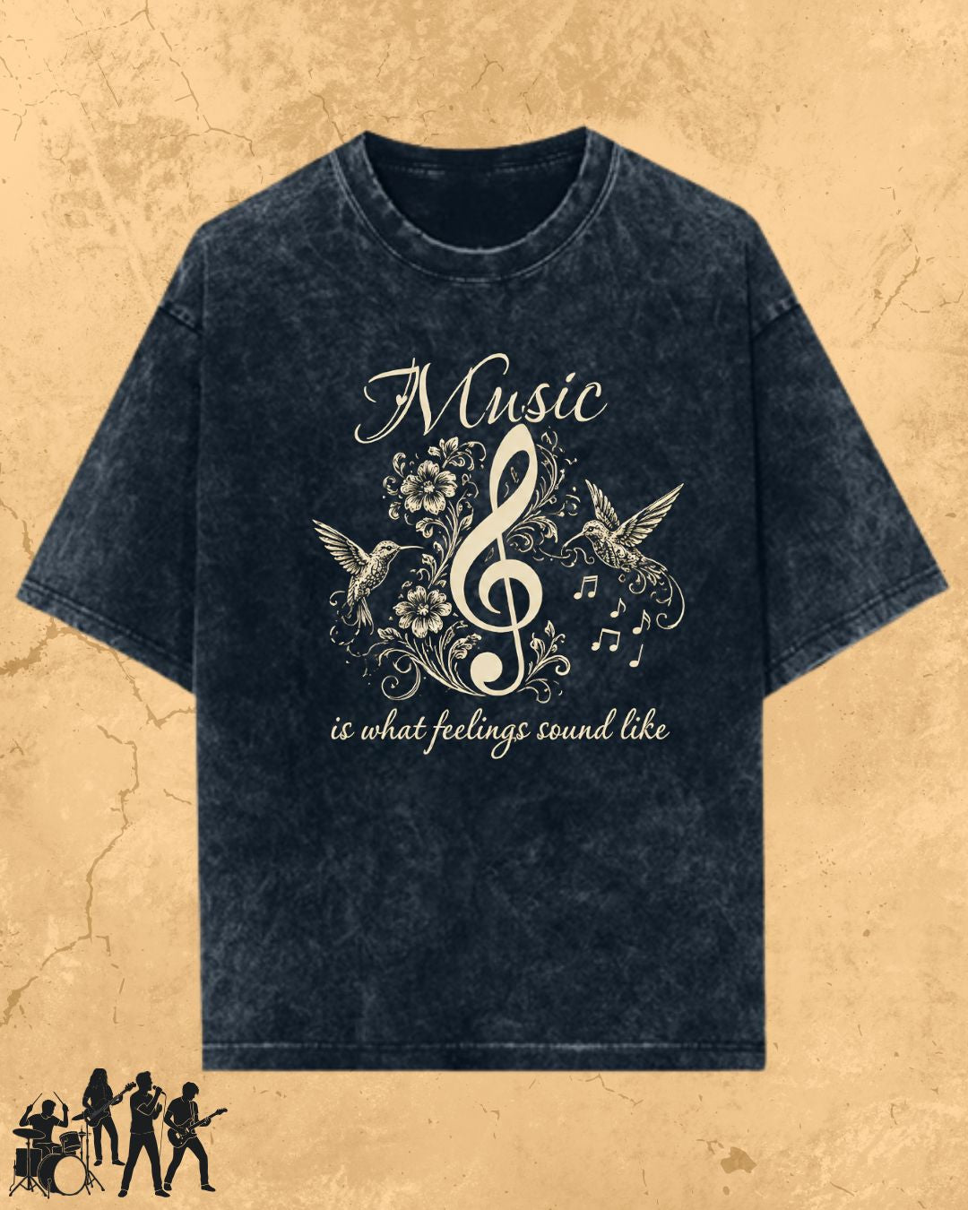Music Is What Feelings Sound Like Cotton Tee