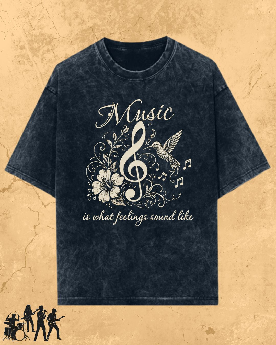Music Is What Feelings Sound Like Cotton Tee