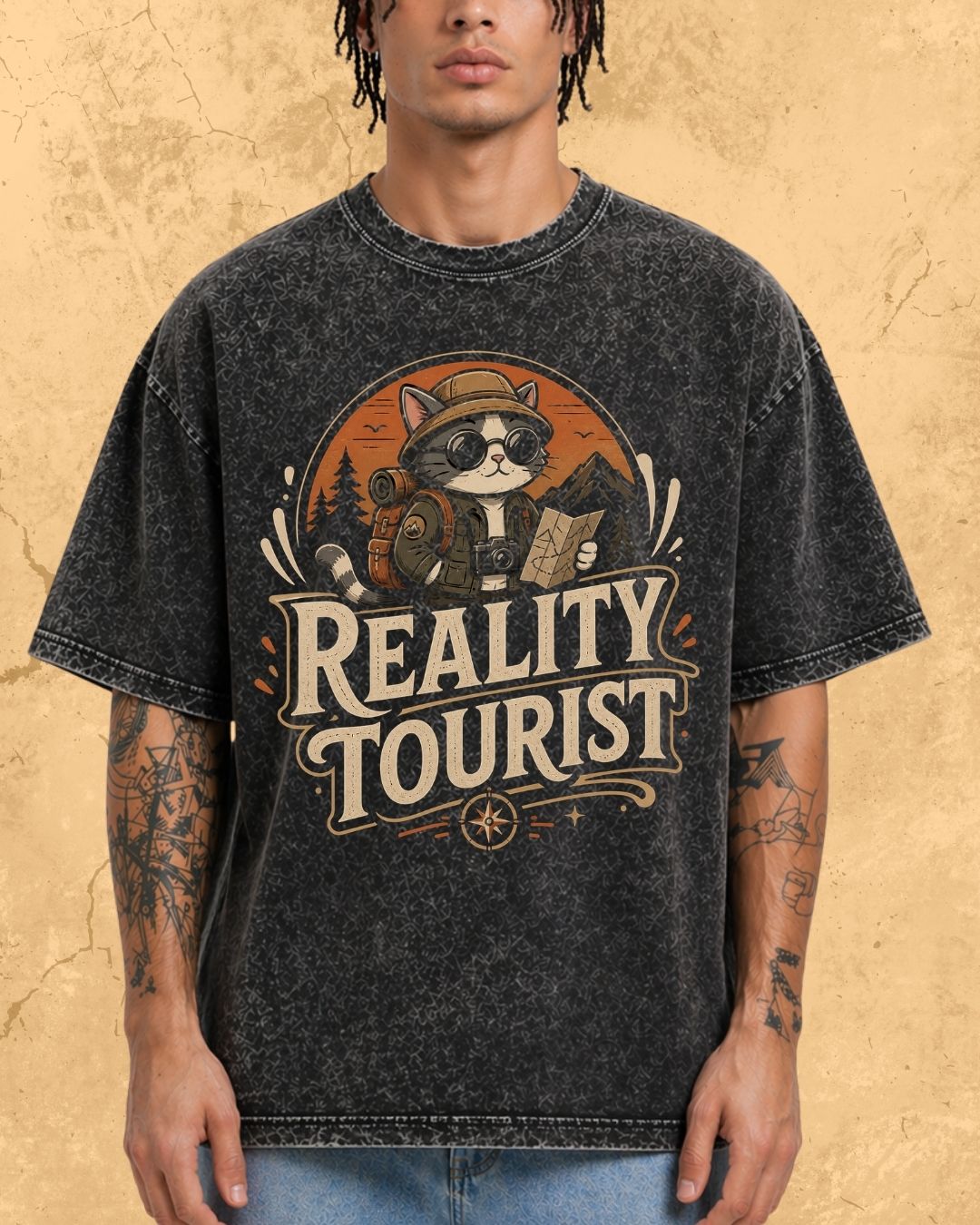 Meow Travel Mode Cotton Tshirt