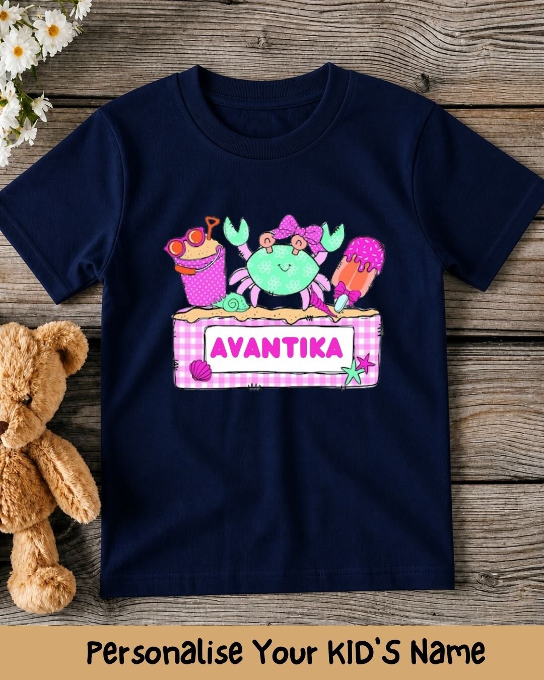 Beach Custom Kid's Cotton Tee