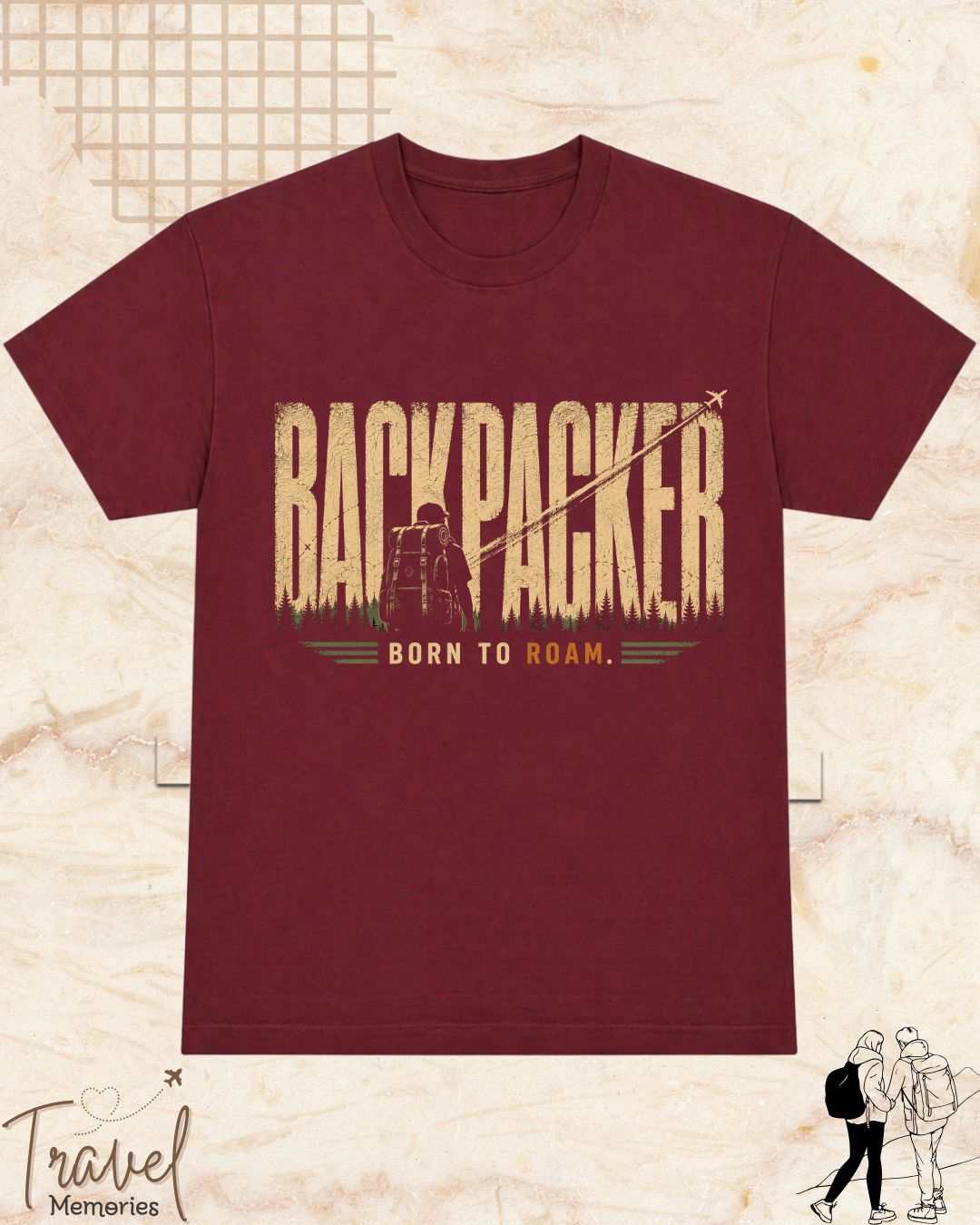 Vintage Travel Vibes Cotton Tshirt