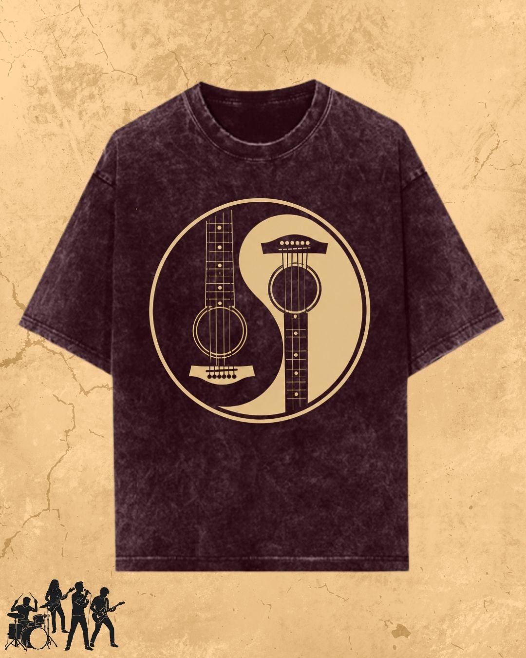 Yin Yang Guitar Cotton Tshirt