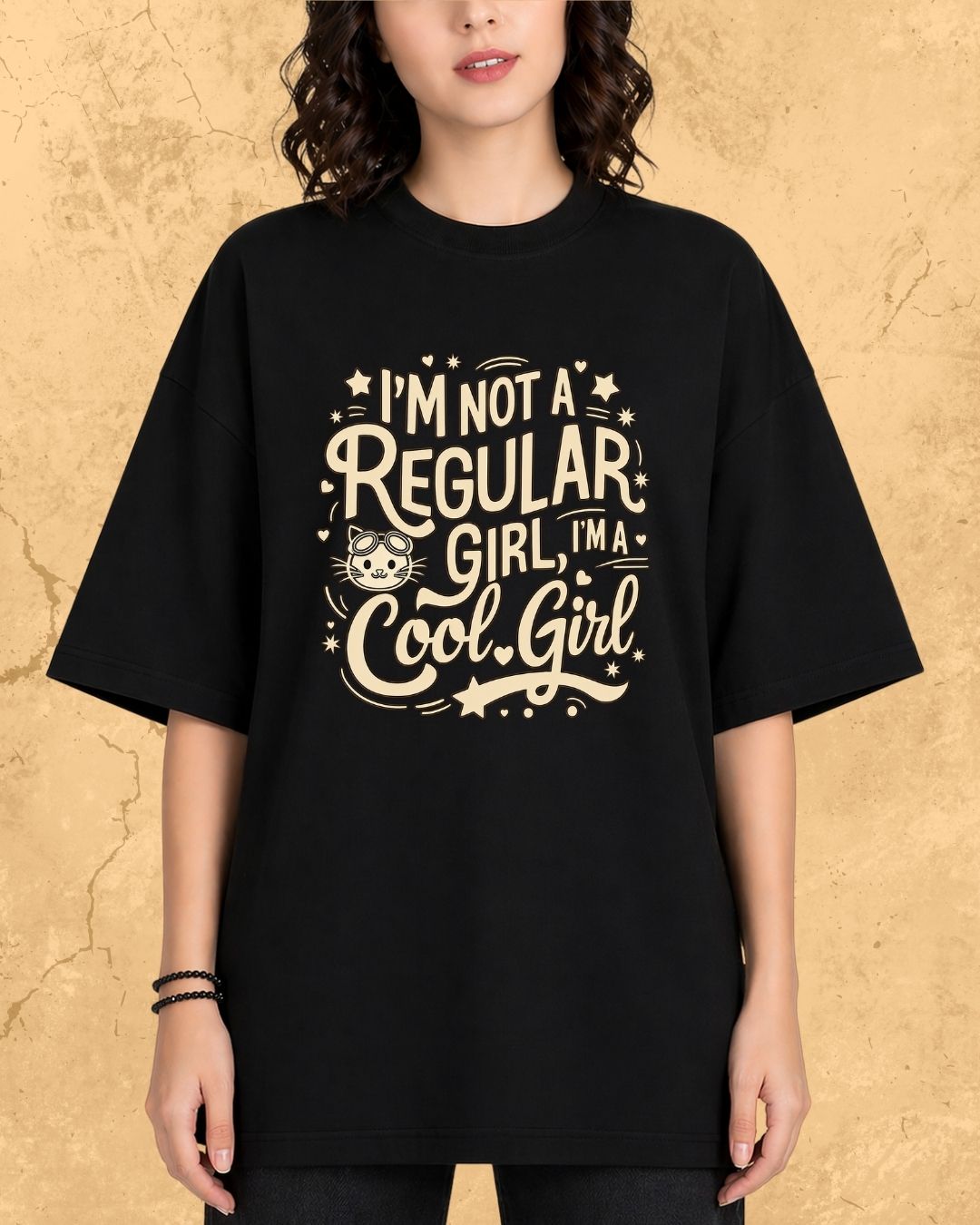 Cool Meow Girl Vibes Cotton Tee