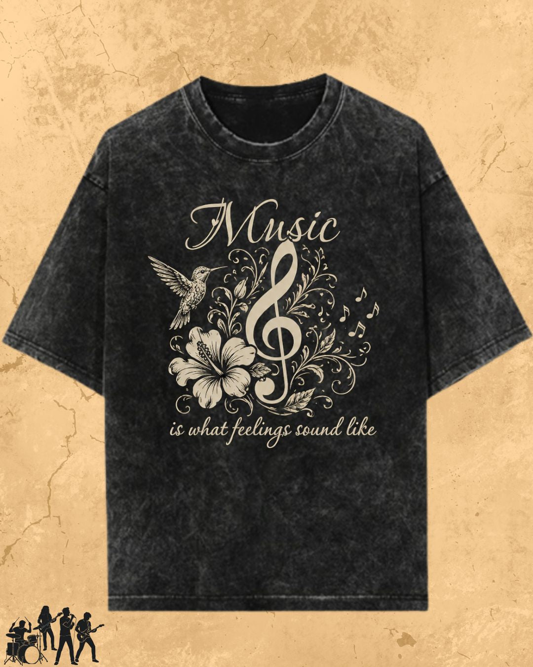 Music Is What Feelings Sound Like Cotton Tee