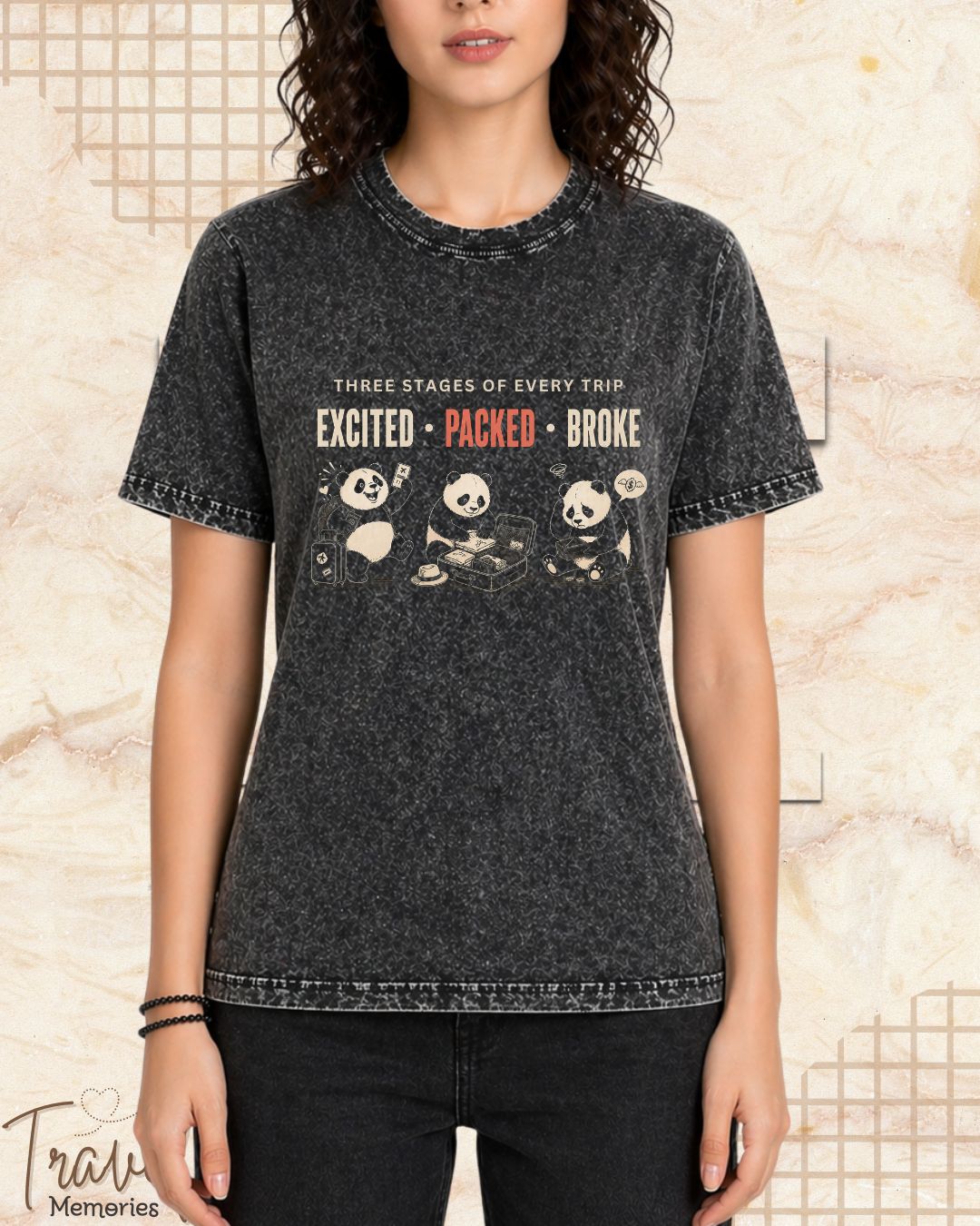 Three Stages of Every Trip Series 2 Travel Cotton Tshirt