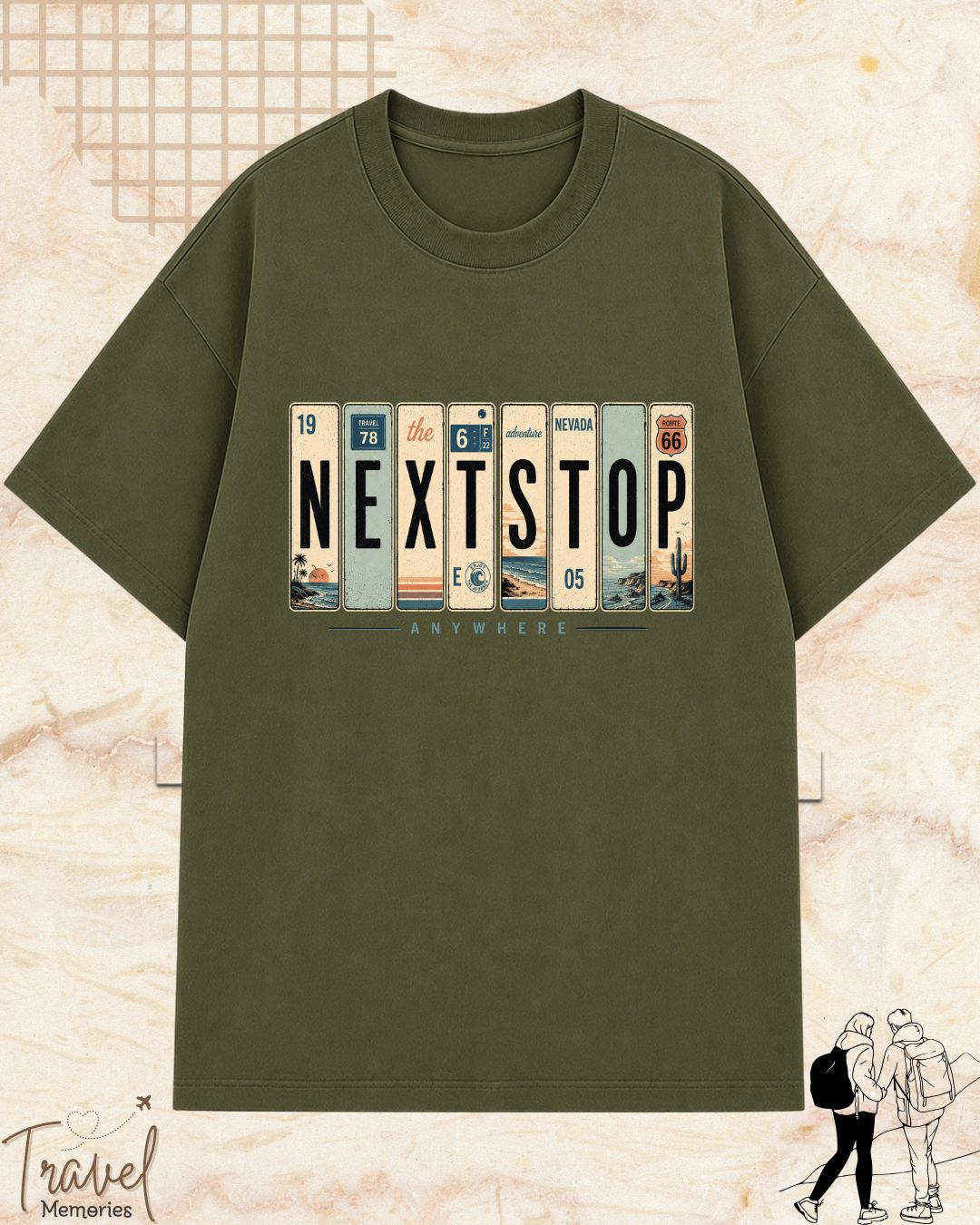 Roadtrip Travel Cotton Tshirt