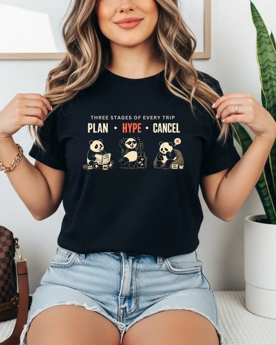 Three Stages of Every Trip Travel Cotton Tshirt Part 1
