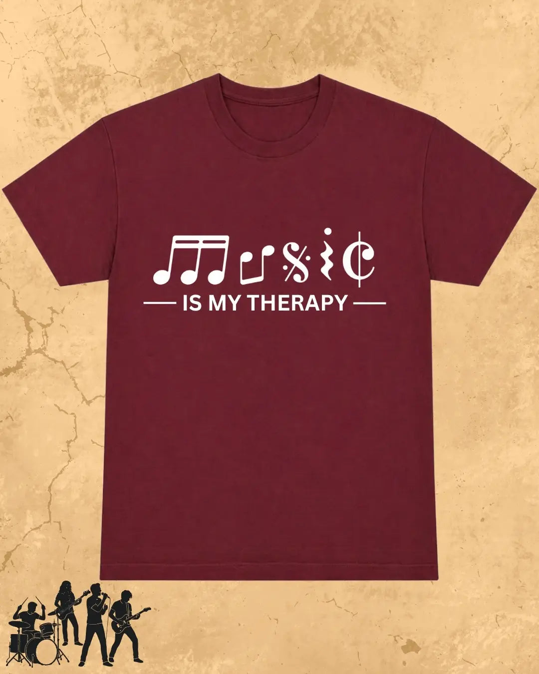 Music Is My Therapy Cotton Tshirt