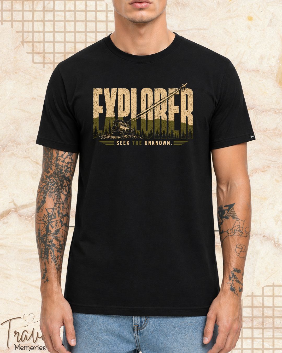 Vintage Travel Vibes Cotton Tshirt