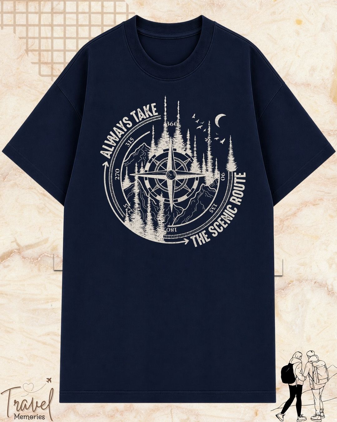 Scenic Route Vintage Adventure Cotton Tshirt