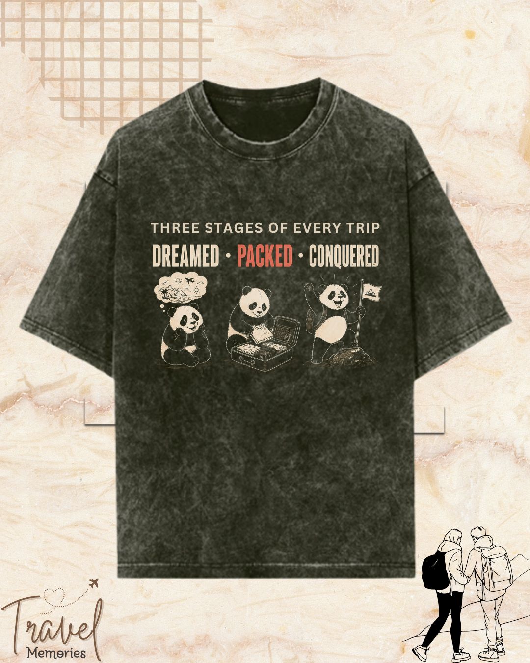 Three Stages of Every Trip Series 2 Travel Cotton Tshirt