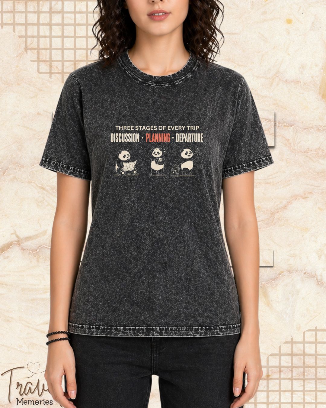 Three Stages of Every Trip Series 1 Travel Cotton Tshirt