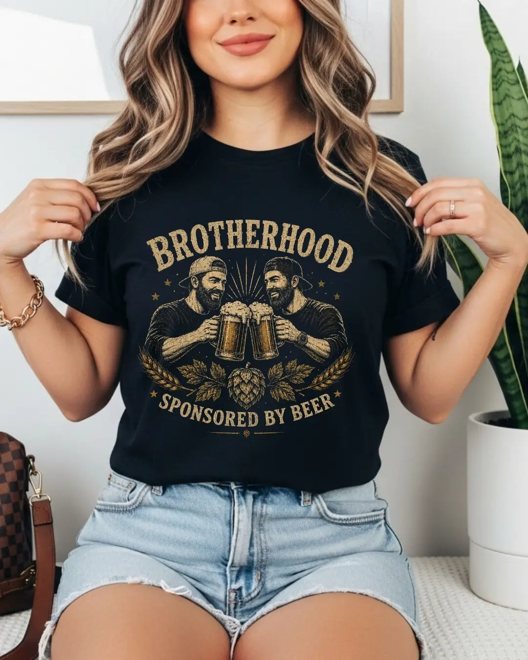 Beer Bond Statement Cotton T-Shirt
