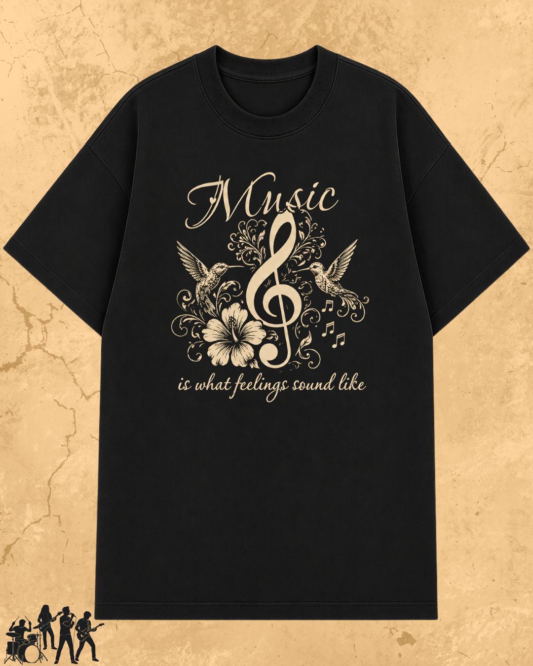Music Is What Feelings Sound Like Cotton Tee
