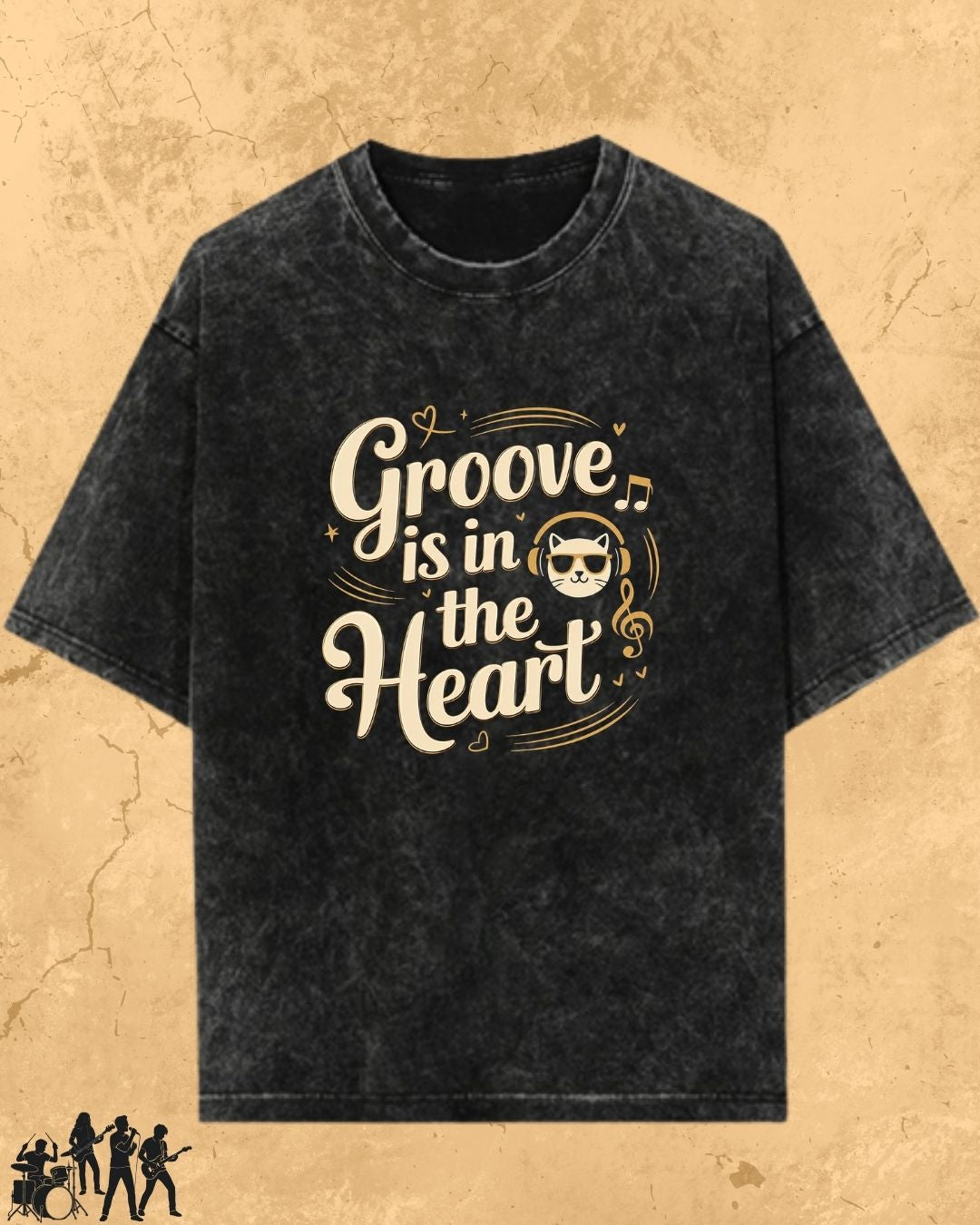 Purrfect Groove Cotton Tee