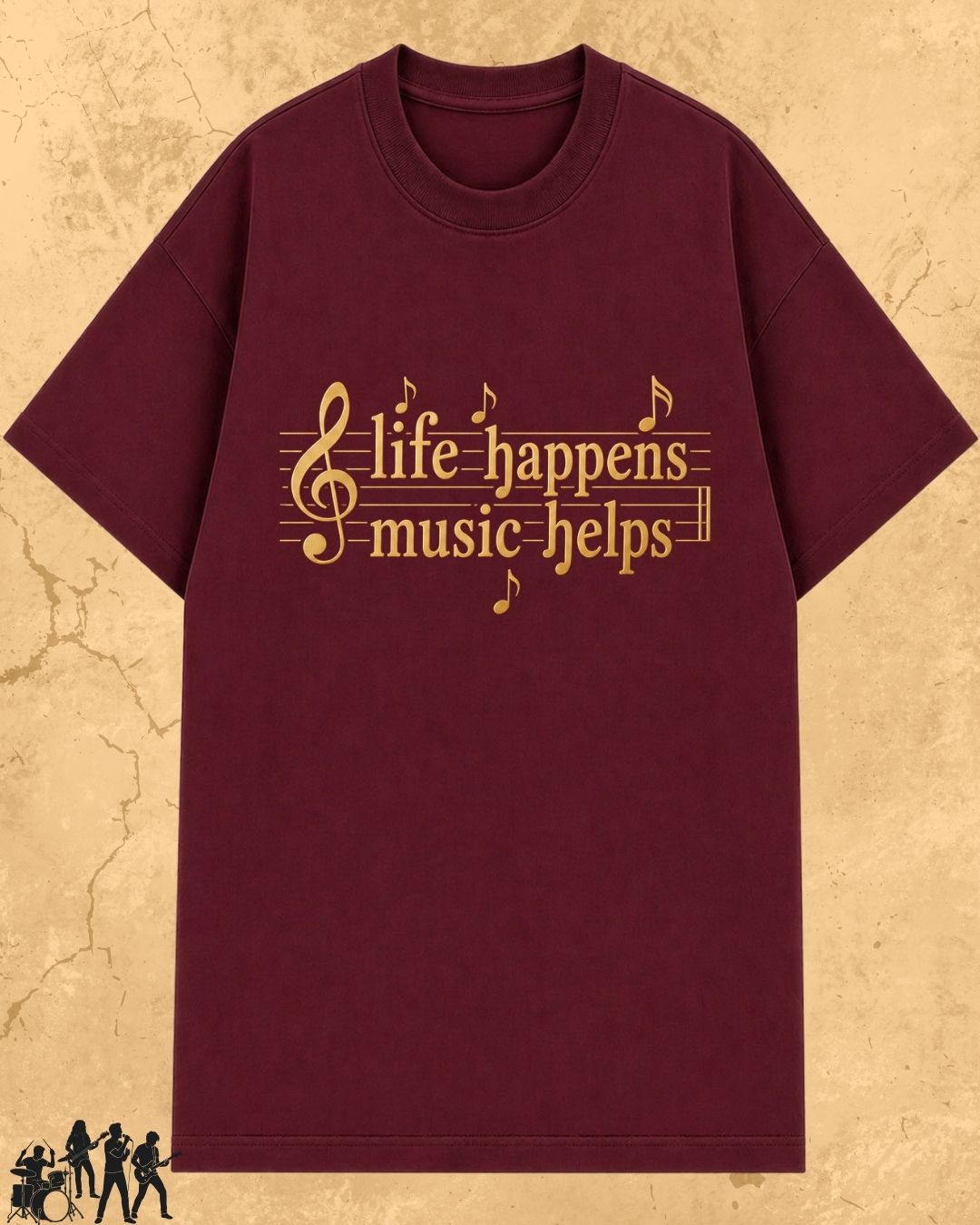 Life Happens Music Helps Cotton Tshirt