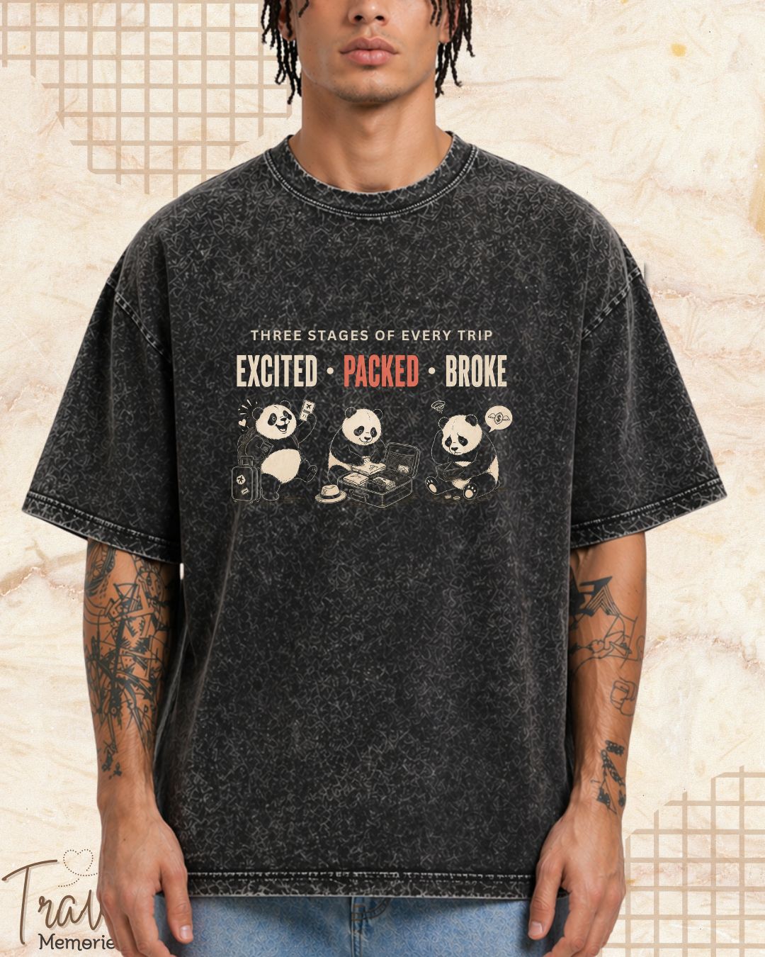 Three Stages of Every Trip Series 2 Travel Cotton Tshirt