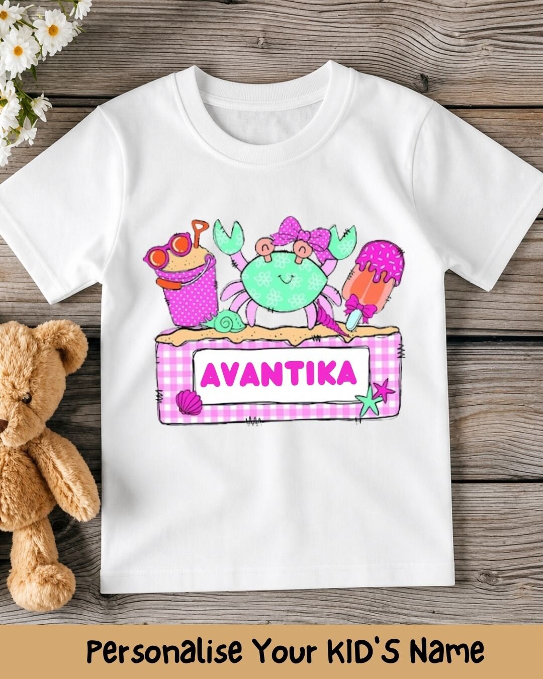 Beach Custom Kid's Cotton Tee