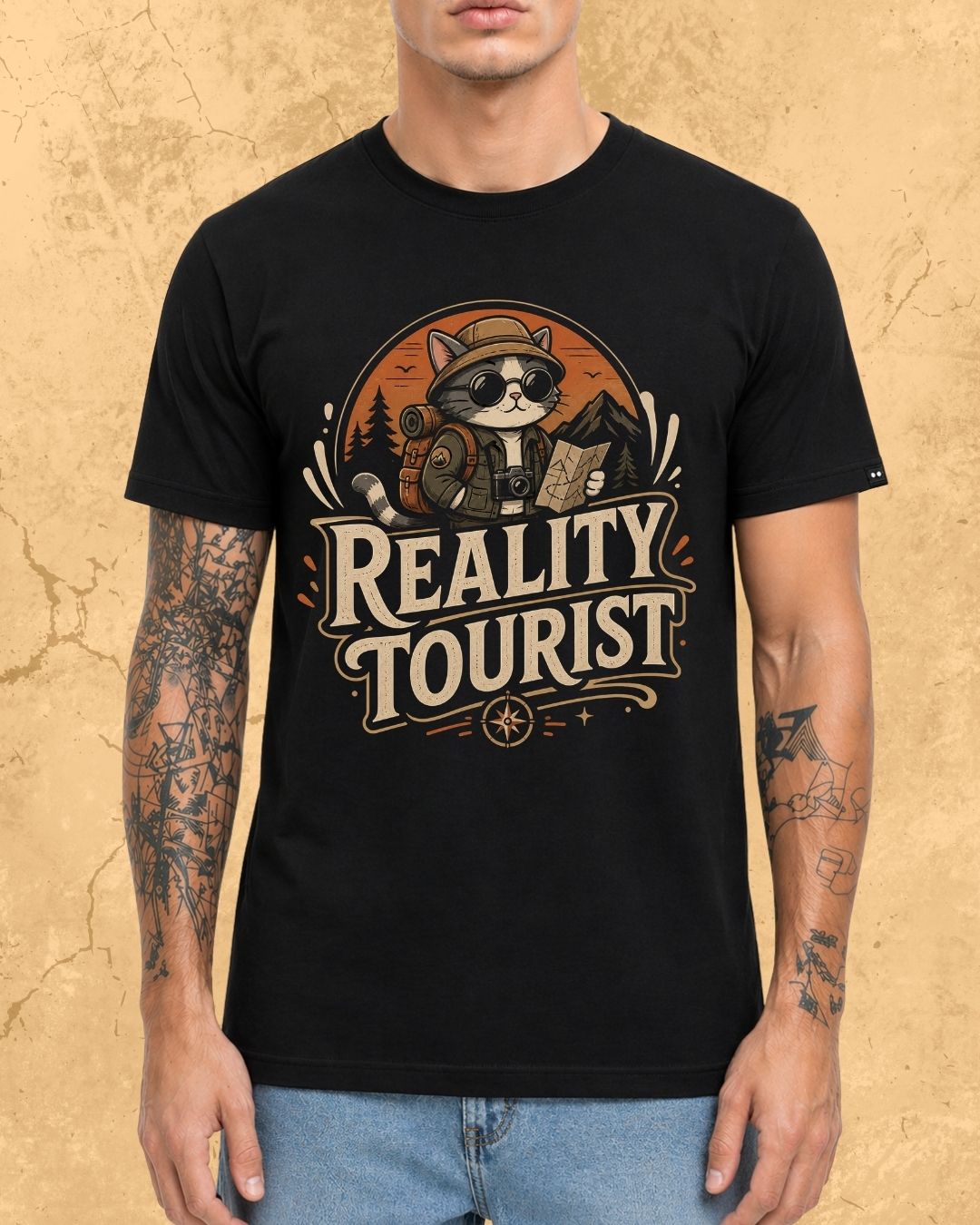 Meow Travel Mode Cotton Tshirt