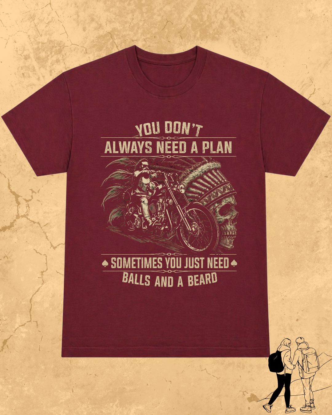 Rebel Beard Motorcycle Cotton Tshirt