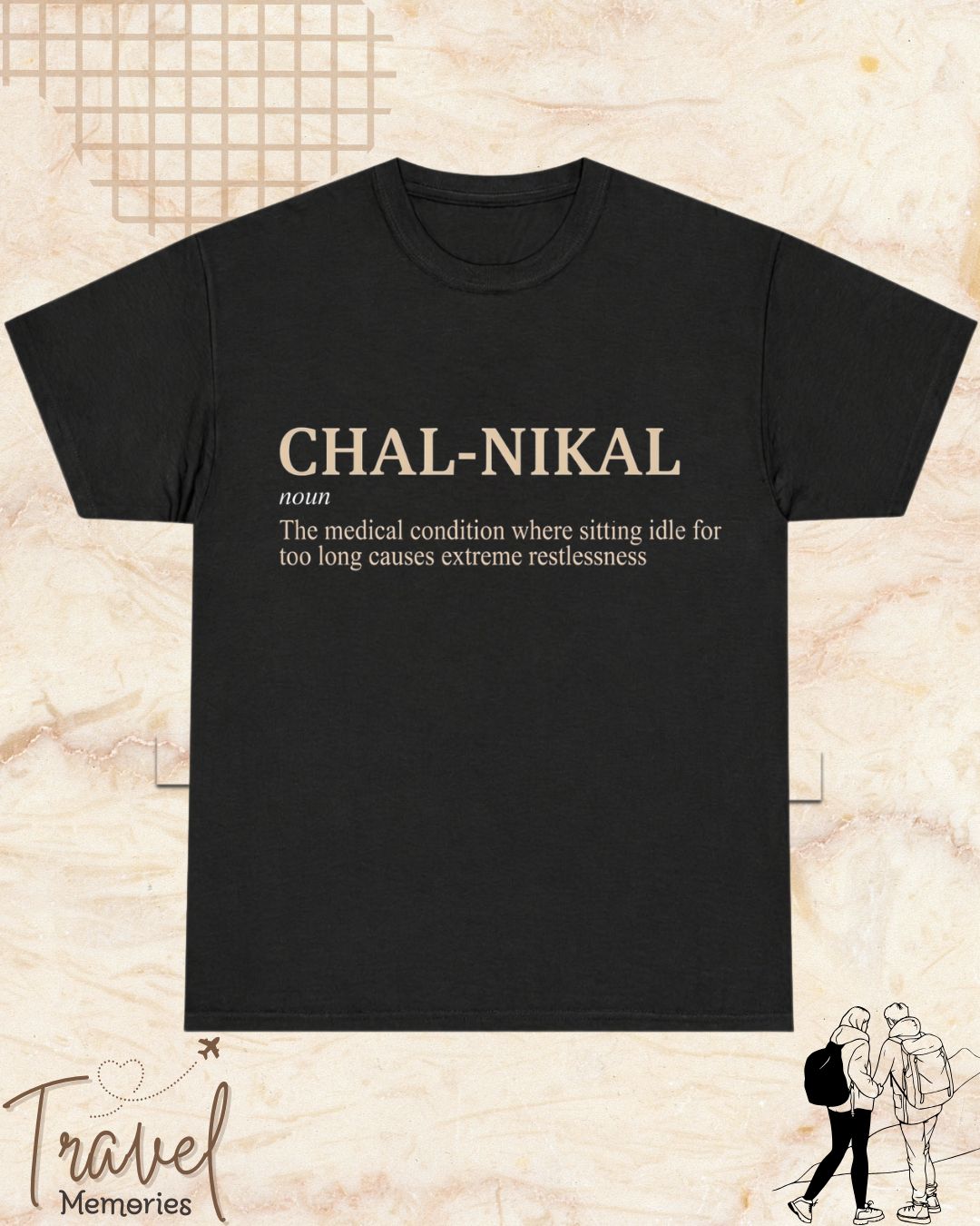 Hinglish Minimalist Dictionary Travel Cotton Tshirt
