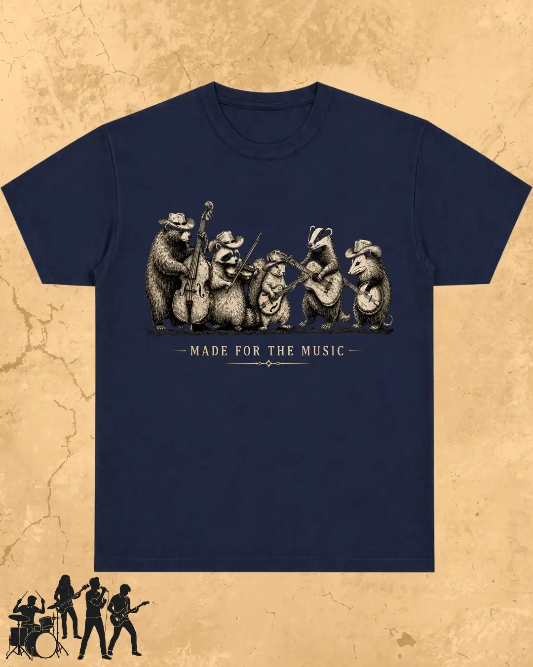Folk Band Animals Music T-Shirt