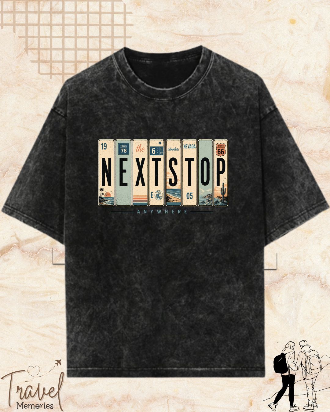 Roadtrip Travel Cotton Tshirt