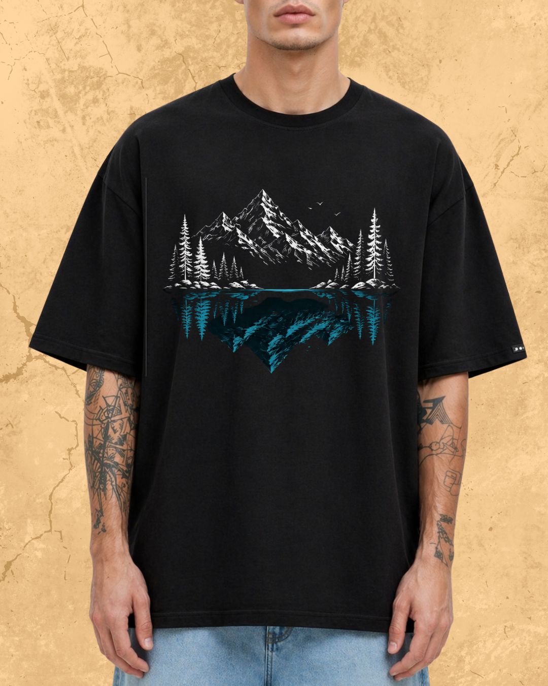 Mountain Reflection Cotton Tshirt