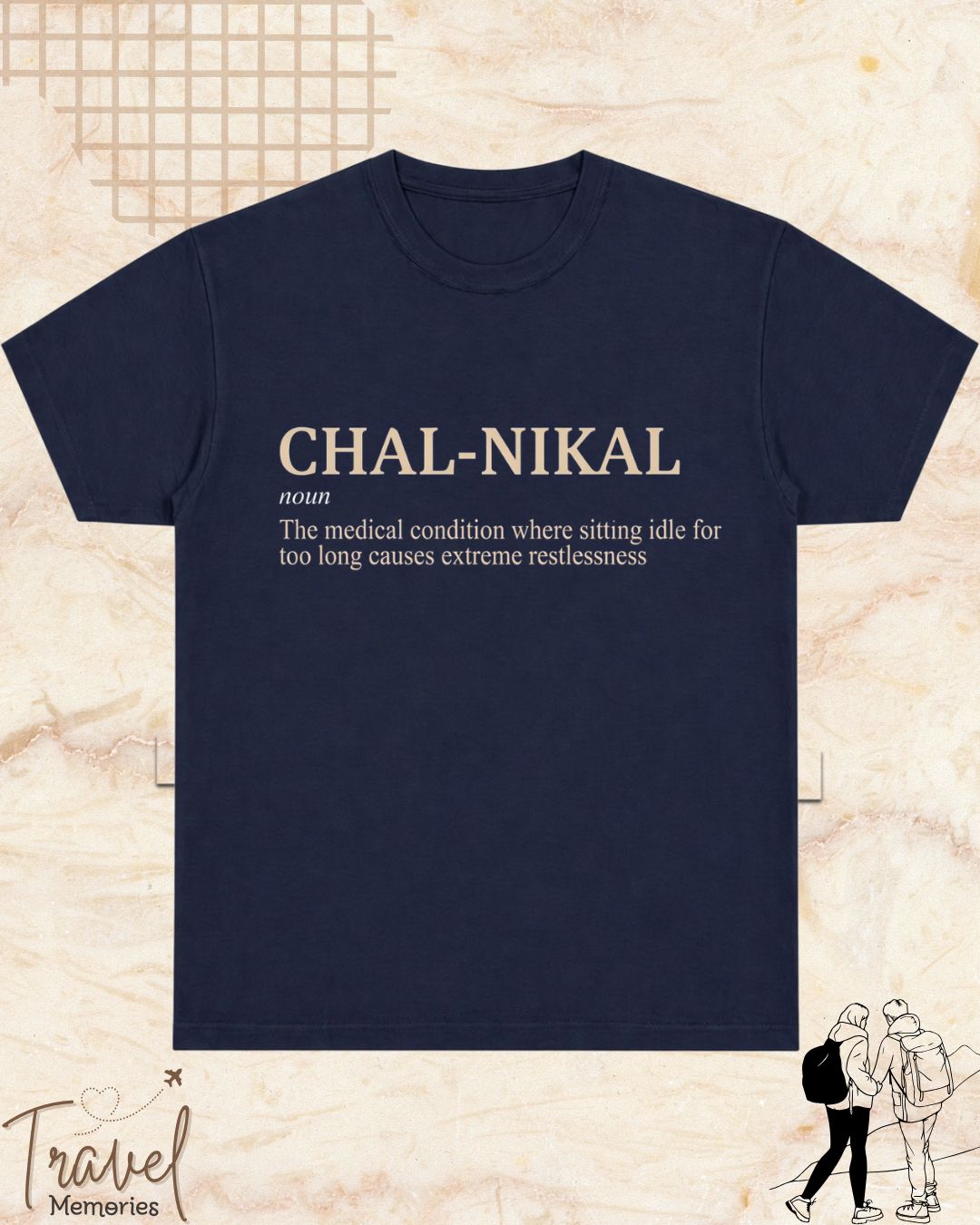 Hinglish Minimalist Dictionary Travel Cotton Tshirt