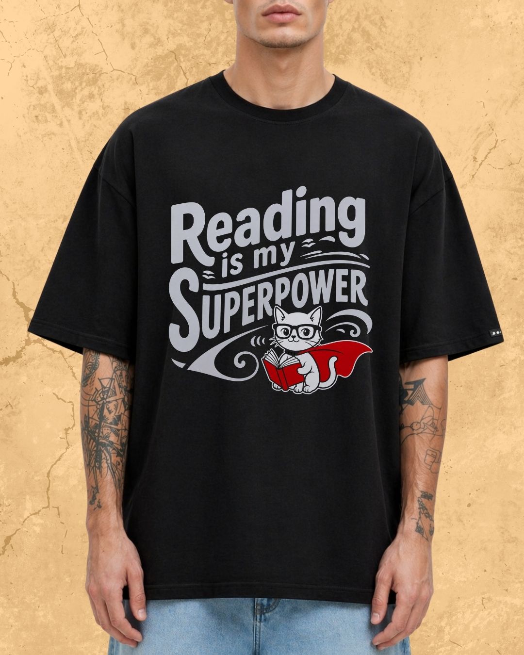 Purrfect Reader Cotton Tshirt