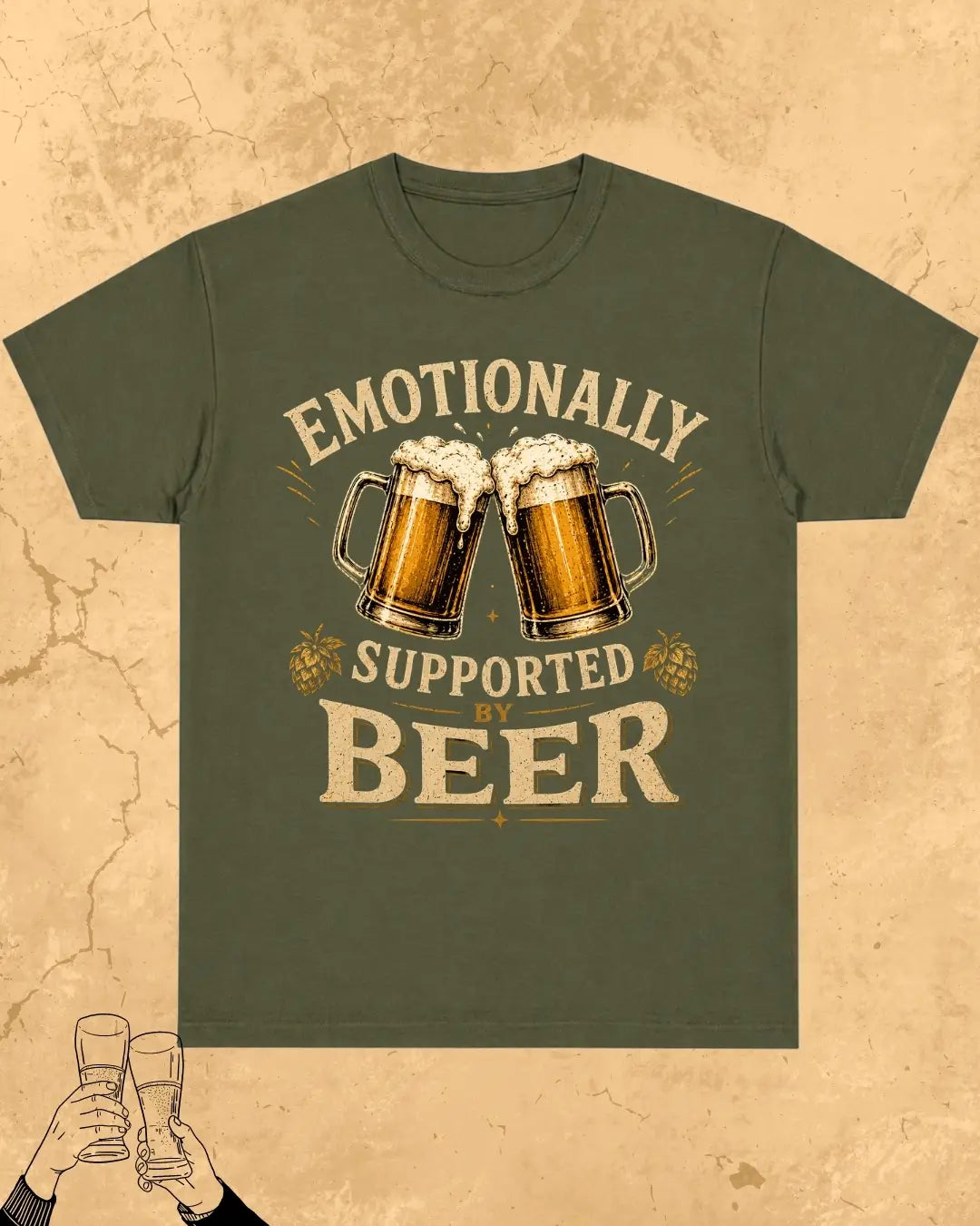 Beer Bond Statement Cotton T-Shirt
