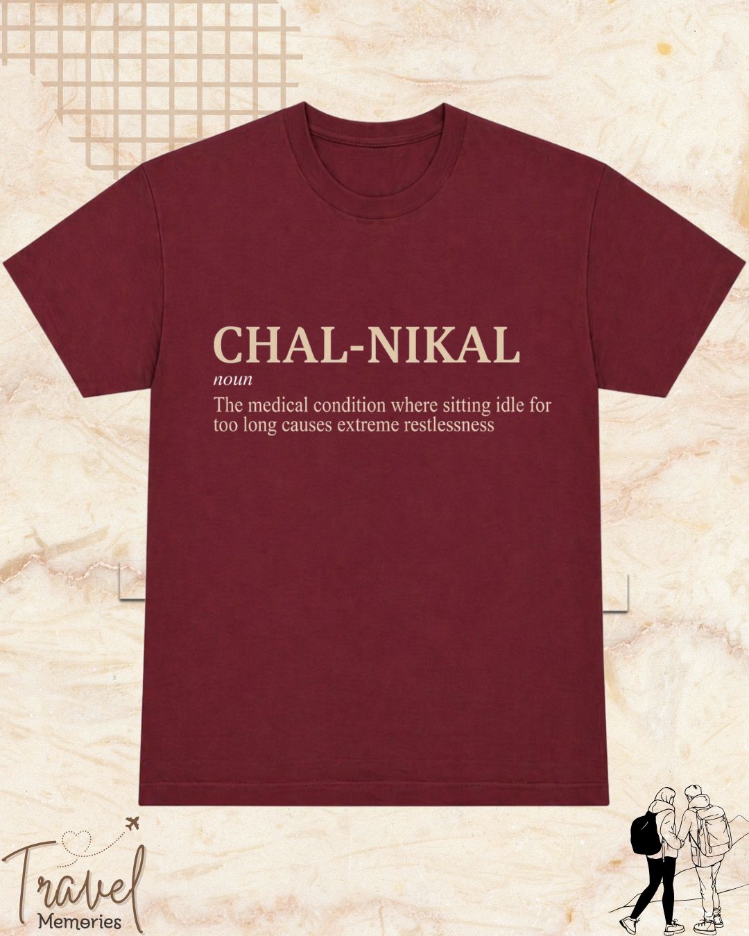 Hinglish Minimalist Dictionary Travel Cotton Tshirt